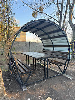 Металева альтанка 2 на 2 м, розбірна (на 8 осіб) "Дачна"