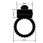 Кільце ерекційне для пеніса з вібратором для клітора чорне, фото 3