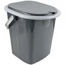 Відро-туалет Bo-Camp Portable Toilet Square Grey | Компактний мобільний портативний біотуалет для кемпінгу та подорожей, 20 л, фото 4