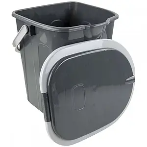 Відро-туалет Bo-Camp Portable Toilet Square Grey | Компактний мобільний портативний біотуалет для кемпінгу та подорожей, 20 л