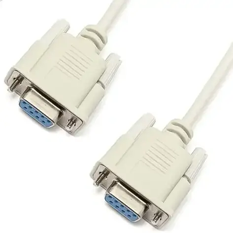 Шнур комп'ютерний Null modem гніздо DB 9pin — гніздо DB 9pin, діам.-5мм,1.3м, фото 1