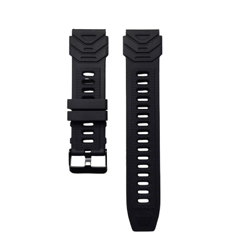 Ремінець силіконовий Lemfo для смарт годинника 22 мм Чорний.