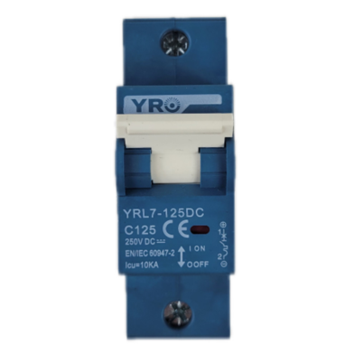 Автоматичний вимикач YRL7-125DC Circuit Breaker 250V 1P 125A