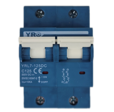 Автоматичний вимикач YRL7-125DC Circuit Breaker 550V 2P 125A