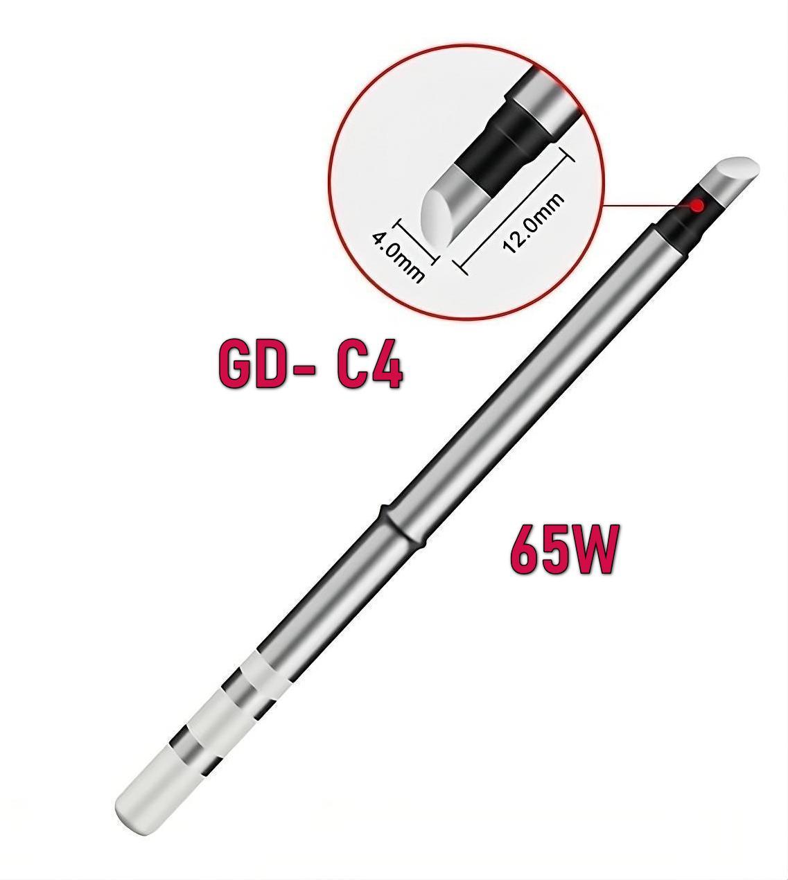 Жало для паяльника GVDA GD-C4, Жало паяльника з нержавіючої сталі Жало паяльника для ремонту електроніки, для масивних деталей, фото 1