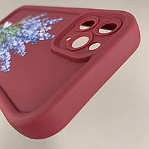 Чохол для Apple iPhone 11 Pro чохол з високими бортами з принтом лаванди на айфон 11 про бордовий q06u, фото 5