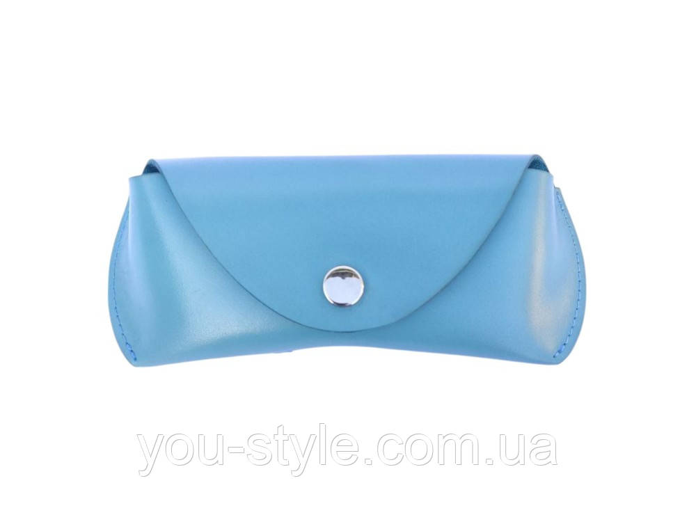 Шкіряний футляр для окулярів Sombra блакитний, фото 1