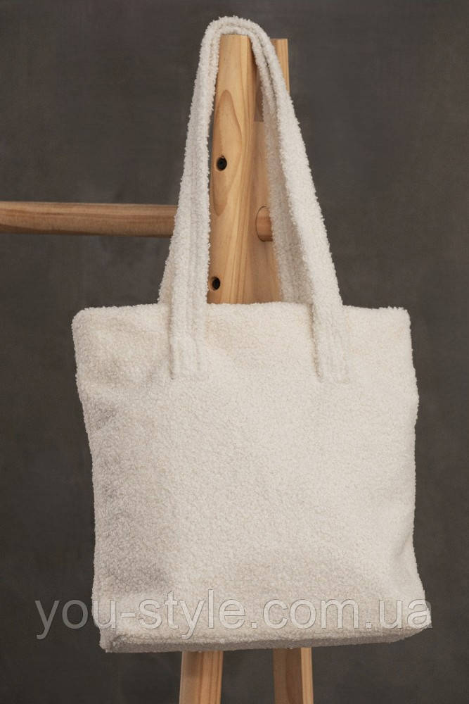 Жіноча сумка шопер Тедді Without Delicate white