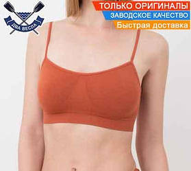 Безшовні топи Giulia CAMI TOP L/XL Orange burnt sienna безшовний бюстгальтер топ без кісточок спортивний