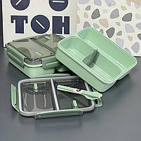 Ланч - бокс для їжі "Lunch.Yakada 15", зелений 64-637, фото 2