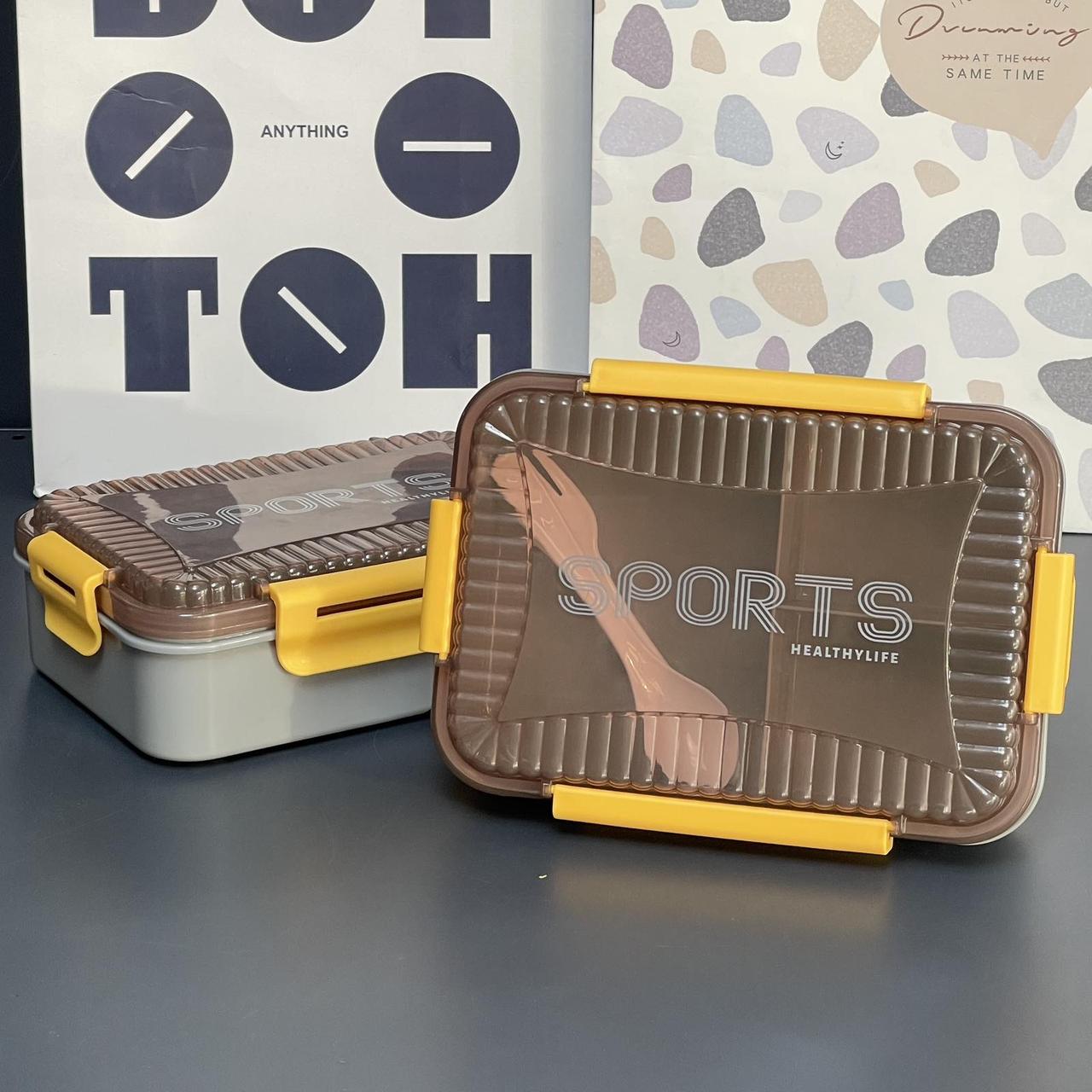 Ланч - бокс для їжі "Lunch", сірий 64-21-1943, фото 1