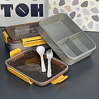 Ланч - бокс для їжі "Lunch", сірий 64-21-1943, фото 2