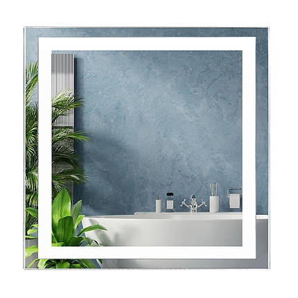 Зеркало UNIO MRR-01 SQR-AA 800 x 800 mm LED FL, фото 1