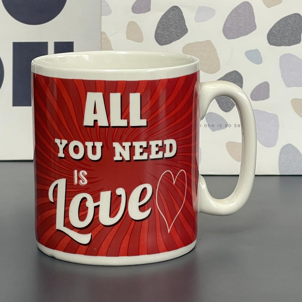 Чашка гігант ХХL "Все, що тобі потрібно, це любов", англ., фото 1