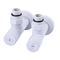 !Набір Кран вентильний кутовий з американкою SOLOMON LUX 1/2" WHITE 7777 (1уп.), фото 3