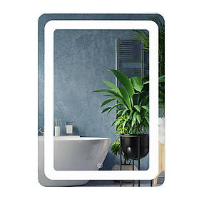 Зеркало UNIO MRR-04 SQR-RA-S 600 x 800 mm LED FL с сенсором, фото 1