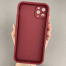 Чохол для iPhone 11 Pro Max бордовий чохол із зеленими авокадо на телефон айфон 11 про макс q06h, фото 2