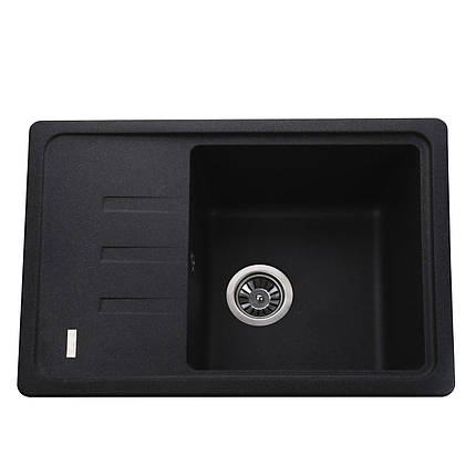 Гранітна мийка Globus Lux MONO графіт 620х435 мм-А0001, фото 1