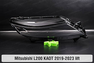Скло фари Mitsubishi L200 KAOT (2019-2023) рест праве