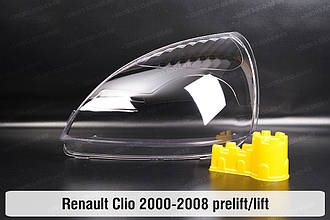 Скло фари Renault Clio (2000-2008) дорест/рест ліве