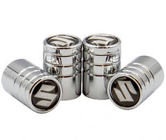 Ковпачки на ніпель для Suzuki Alitek Long Silver Сузуки (4 шт.)