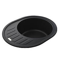 Гранітна мийка Globus Lux ARNO графіт 650х500 мм-А0001, фото 3