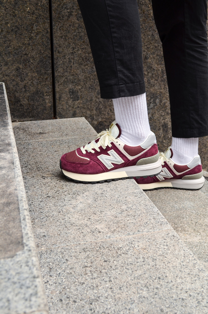 Кросівки чоловічі бордові New Balance 574 Legacy Bordo (16234)