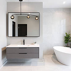 Чорна сучасна люстра на 3 чорних плафони (52-9827-3 BK+BK), фото 3