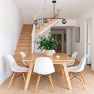 Чорна сучасна люстра на 3 чорних плафони (52-9827-3 BK+BK), фото 2