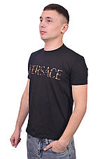 Футболка чоловіча Versace 25-25Y-02001 чорна, фото 4