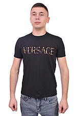 Футболка чоловіча Versace 25-25Y-02001 чорна, фото 3