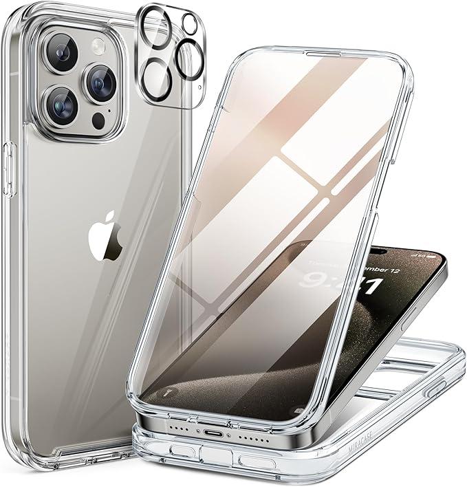 Чохол Miracase для iPhone 15 Pro з вбудованим захисним склом для екрана та захистом камери