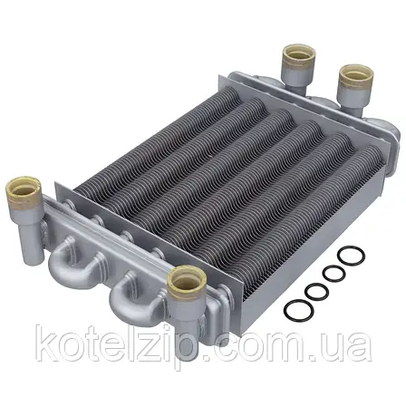 Теплообмінник для котла Rocterm Emerald TE-B20, Ruby TR-B20, Praga 20 кВт (довжина 210 мм) L44621, фото 1