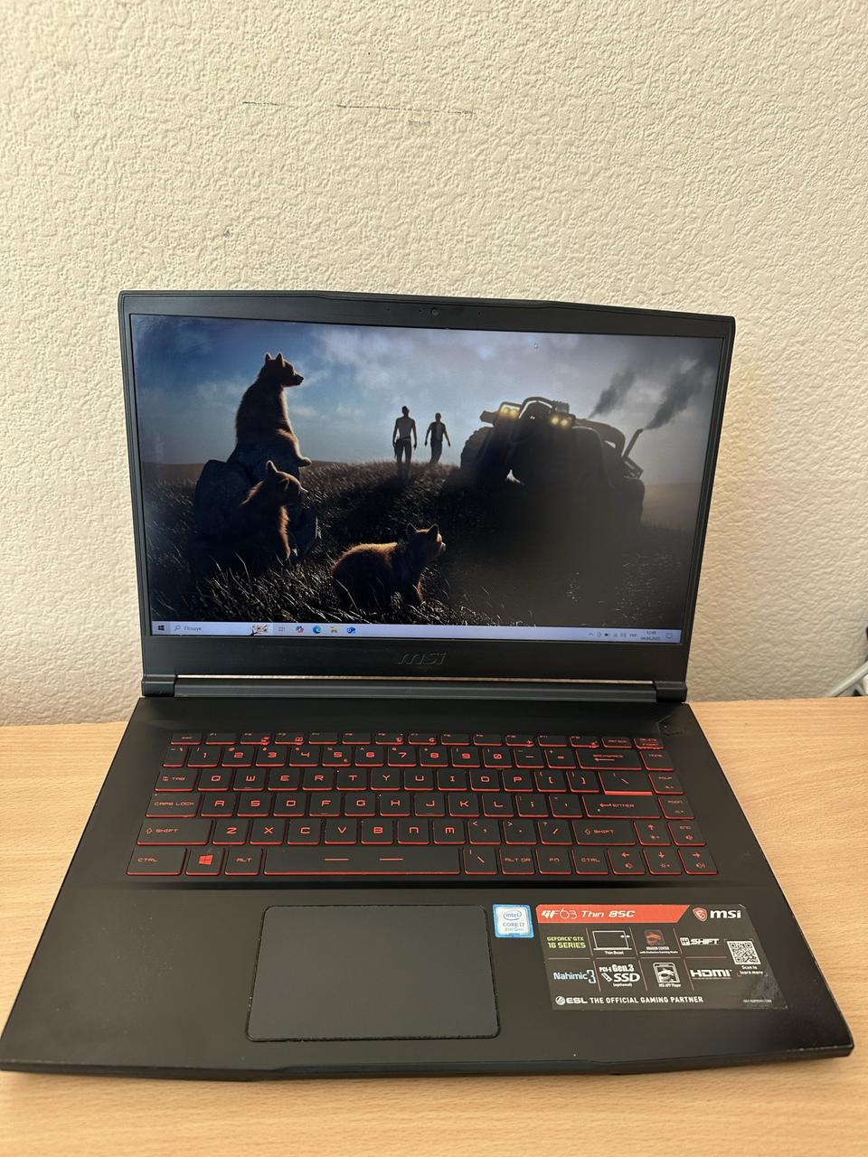 Ігровий ноутбук MSI GF63 Thin 8SC 15.6"FHD/IPS i7-8750H 6 ядер/16 DDR4/256 SSD+ 500 HDD/GTX 1650 Max-Q,4GB GDDR6