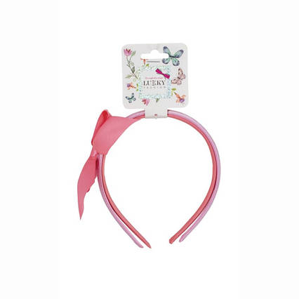 Набір з двох обручів з бантом, кораловий колір (T24075)