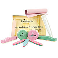 Набір для сяючого японського манікюру P.Shine Japan Nail Buffer Kit 9 предметів (4562239732443)