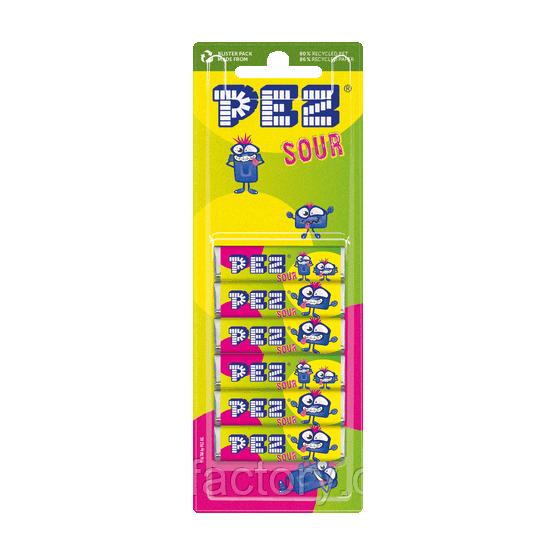 Цукерки PEZ Sour 6s 51g