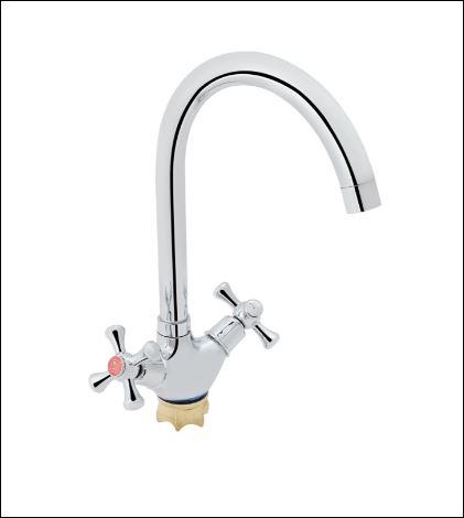 Змішувач для кухні Lamb 278F двохвентильний Chrome Lidz