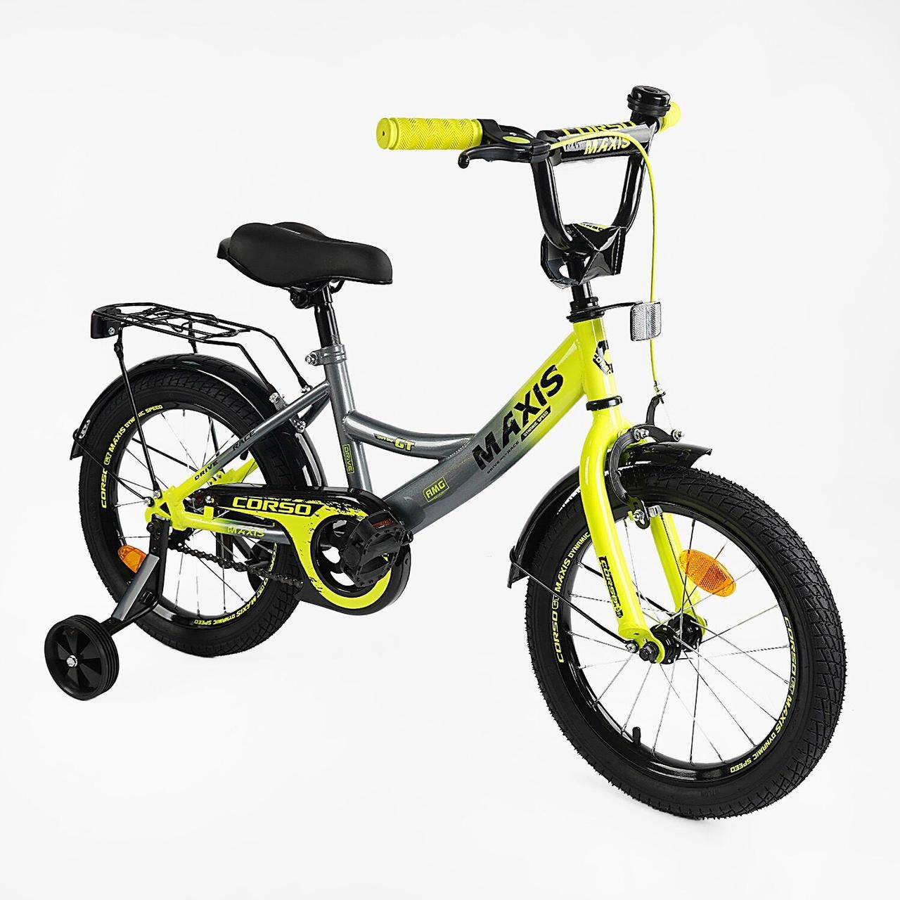 Велосипед Corso Maxis 18" Магнієва Сірий/жовтий Art CL-18922