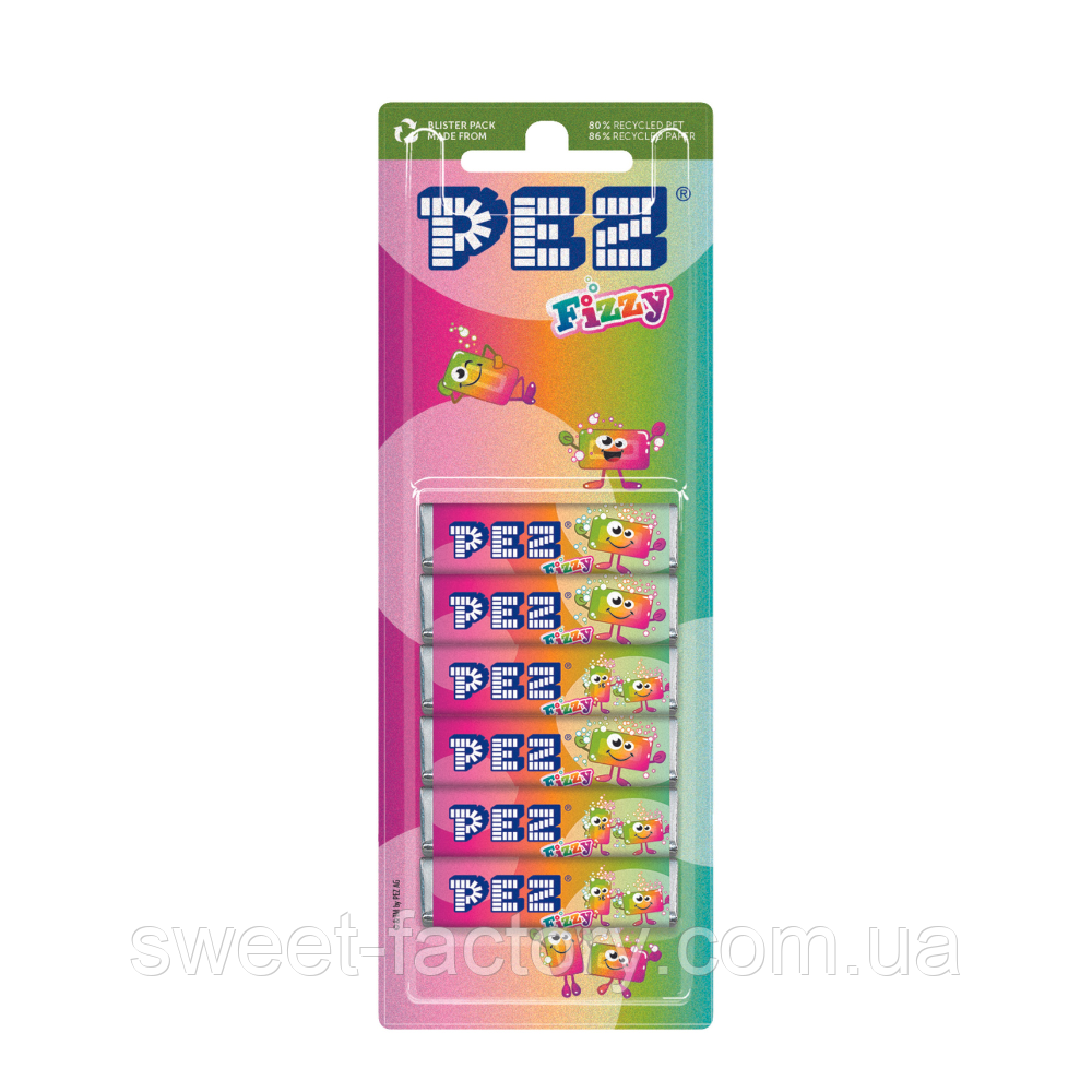 Цукерки PEZ Fizzy 6s 51g