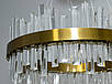Гармонійна підвісна кришталева LED люстра у вітальню, 105 Вт, бронза, фото 3
