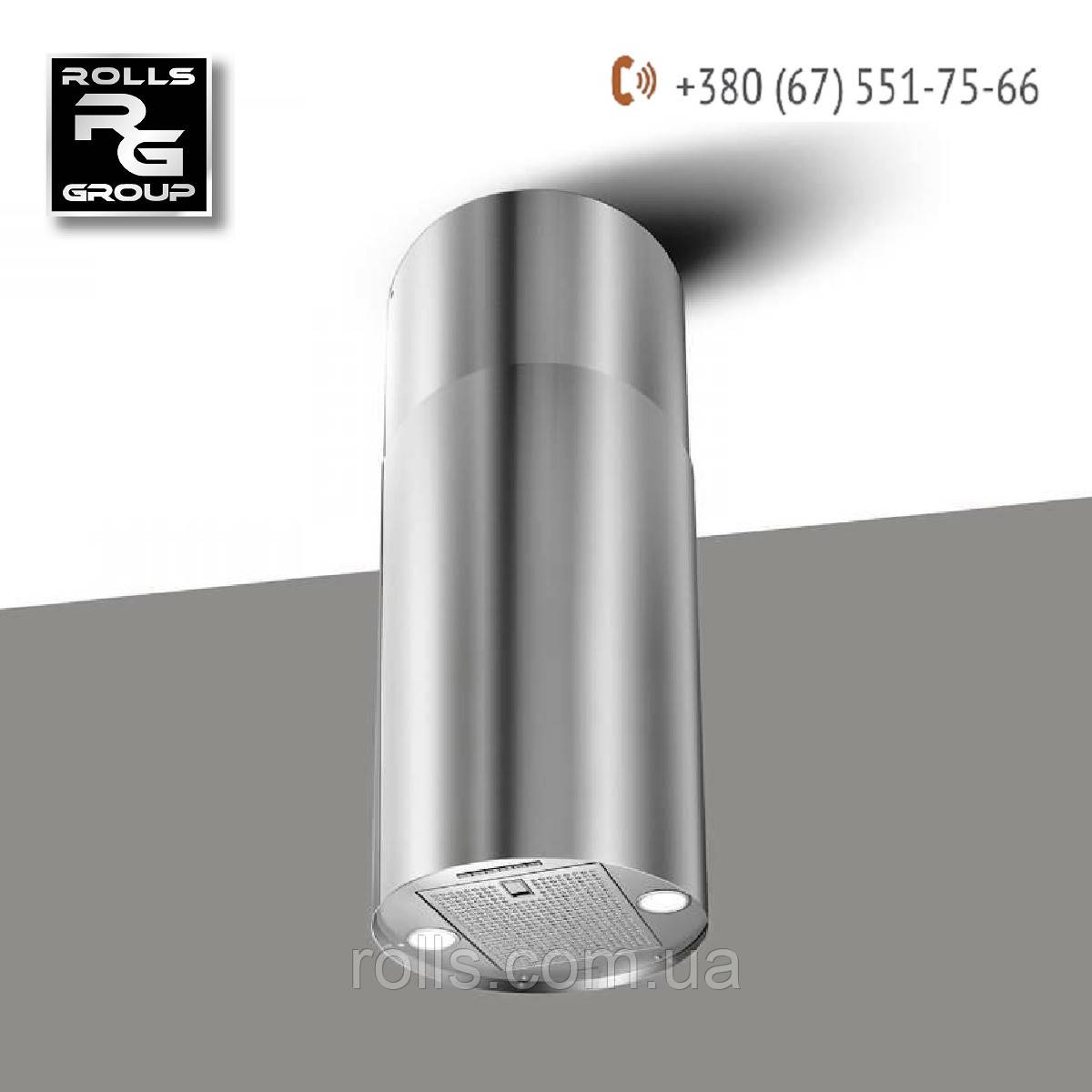Тиха витяжка циліндр на стелю кухні, d 400мм, dIH-m79 RST SAVO, сталева, FINLAND SAVO