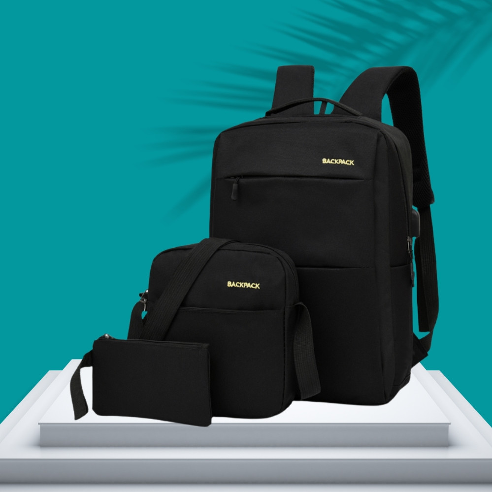 Рюкзак міський 3в1 BACKPACK з сумкою та гаманцем багатофункціональний дорожній комплект