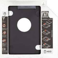 Адаптер HDD 2.5" для ноутбука у відсік CD-ROM PowerPlant HB390007 (9.5 мм)