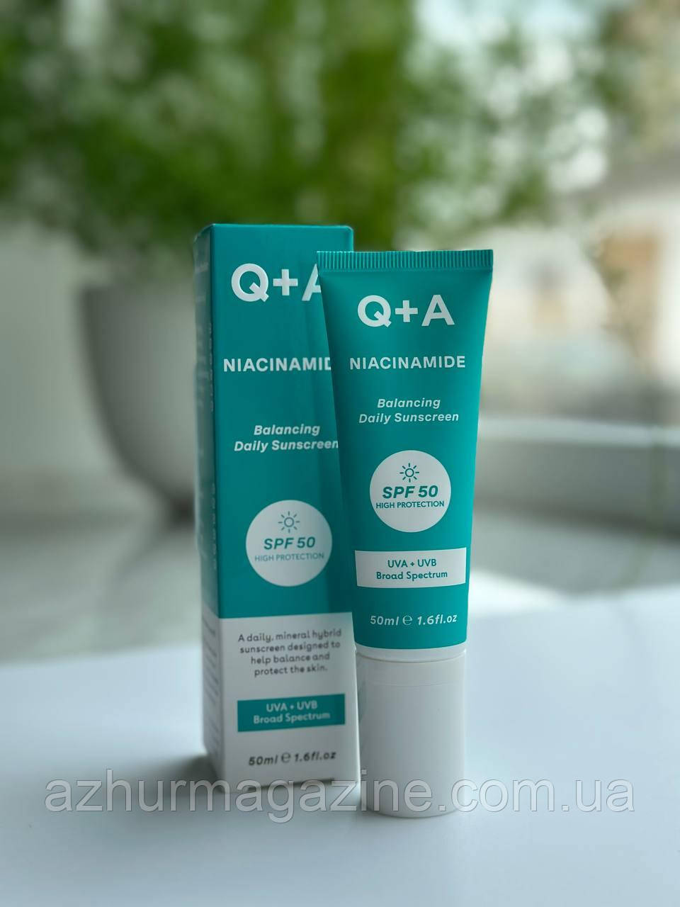 Балансуючий сонцезахисний крем для обличчя Q+A Niacinamide Balancing Daily Sunscreen 50ml