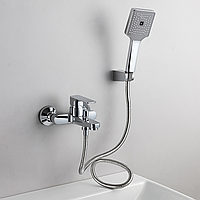 Смеситель для ванны Qtap Aries с душевым гарнитуром, хром (QTARI259CRM45559)