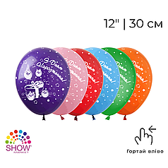 Принт 108 SHOW-ШОУ 12" З Днем Народження - Сови