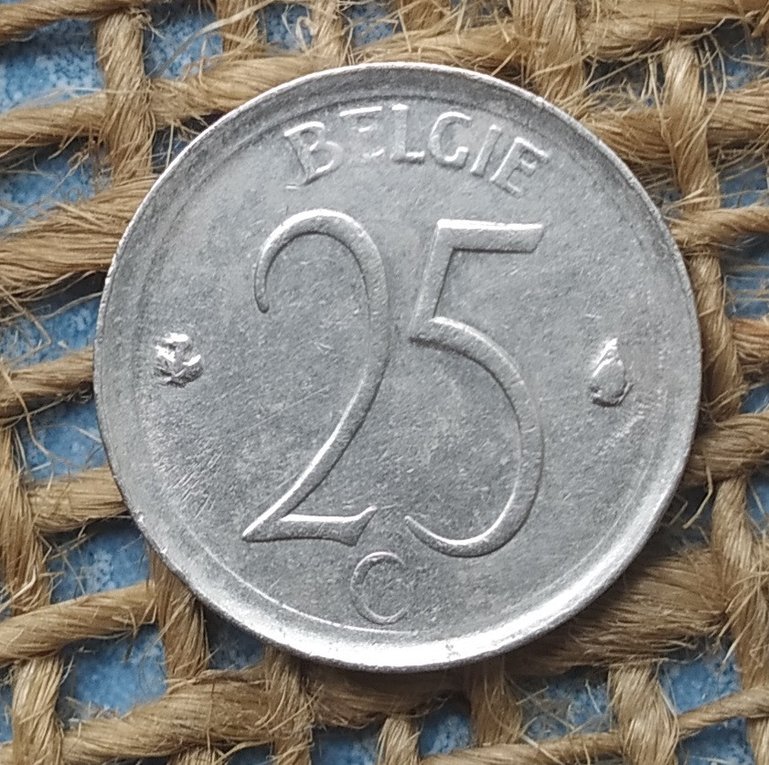 25 сантимiв 1964 року. Бельгiя