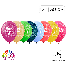 Принт 110 SHOW-ШОУ 12" Happy Birthday - котики Пушин