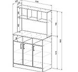 Тумба в кафе, сервант офіціанта, шафа для зберігання посуду, стійка для фуршетів, фото 3